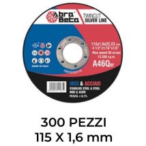 Abrabeta - Box Dischi da taglio 300Pz 115x1,6mm A46Q - AB000300118