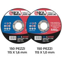 Box Misto Dischi da taglio 300Pz 115mm A46Q - Abrabeta