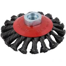 Expert 100mm Diameter Twist Knot Bevelled Brush x M14 Thread - Abracs