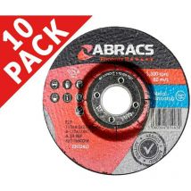 Phoenix ii 115mm x 6.0mm x 22mm Grinding Discs dpc Metal 10pk - Abracs