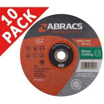 Abracs - phoenix ii 230mm x 3.0mm x 22mm Cutting Disc Flat Stone 10pk