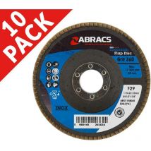 Abracs - pro 115mm x 22mm x 60g Zirconium Flap Disc 10pk