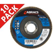 Abracs - pro 115mm x 22mm x 80g Zirconium Flap Disc 10pk