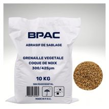 Bpac - Abrasif grenaille vegetale 450 à 800 microns - 10KG - Abrasif doux
