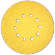Paquet de 25 abrasifs jaunes perforés sun Flex 225mm - grain 100 - pour Giraffe Flex