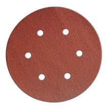 Abrasifs en disques 6 trous papier corindon KP131 diamètre 150 mm grain 240 en boîte de 100 VSM
