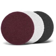 Fleece Abrasifs non tissés, 125 mm, p. Ponceuses excentriques, Non-tissé (Lot de 10), brunissage - Menzer