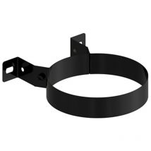 Exojo - Abrazadera pared tubo estufa Ø10cm para atornillar lacada negra
