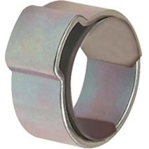 Riegler - Abrazadera de manguera 1 oreja sta galvanizado brillante (W1) con anillo de inserción Ber.10.5-12.5mm 50pcs / bolsa
