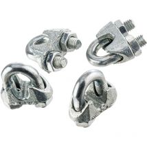 Abrazadera de cable soporte 4mm acero galvanizado 4pcs