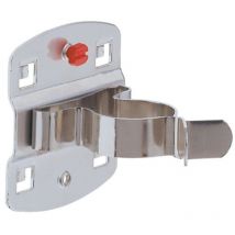 Abrazadera para herramientas D.32mm galvanizada con placa base grande para placas perforadas 5ud / bolsa.