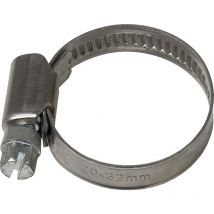 Abrazadera sinfín acero inox W2 - 9 mm - 20-32 mm - 100 Uds.