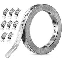 Mimiy - Abrazaderas de manguera, abrazaderas de manguera de acero inoxidable 304, abrazaderas de manguera ajustables, abrazaderas de manguera de