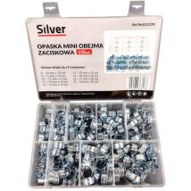Silver - Abrazaderas de resorte set de 135 unidades – Bridas metálicas de presión para mangueras, resistentes y reutilizables, uso mecánico,