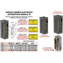Dorcas - Cierre eléctrico automático 54/ABDF con desbloqueo sin placas 5438-B2