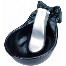 Abreuvoir automatique pour chevaux en fonte d'acier peinte en noir, capacité 1,45 litres