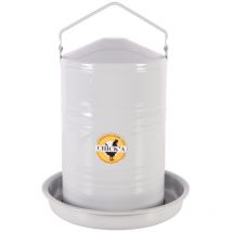 Abreuvoir en métal gris, 5 l
