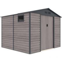 Gardiun - Abri à Bûches Extérieur Wood Shed i 143x70x145cm Acier Galvanisé avec Couverture Imperméable, Bâche et Support Inférieur