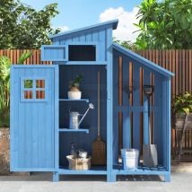 Abri à outils, armoire de jardin, remise à outils, armoire à outils, LxP : 124x46 cm, LxPxH : 124x46x174cm, convient également aux petits jardins,