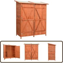 Vidaxl - Abri à outils de jardin 136x75x160 cm Bois de sapin massif - Abri De Jardin - Abri De Jardin Bois - Rangement Exterieur - Outillage