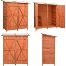 Vidaxl - Abri à outils de jardin 136x75x160 cm Bois de sapin massif - Abri De Jardin - Abri De Jardin Bois - Rangement Exterieur - Outillage