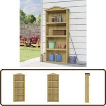 Abri à outils de jardin 87x33x222 cm Bois de pin imprégné - Abri De Jardin - Abri à Outils - Rangement Extérieur - Outillage - Jardin