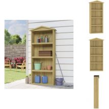 Abri à outils de jardin 87x33x222 cm Bois de pin imprégné - Abri De Jardin - Abri à Outils - Rangement Extérieur - Outillage - Jardin