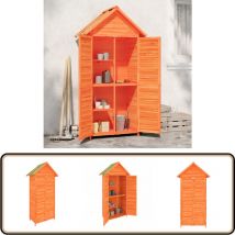 Abri à outils de jardin marron 89x52,5x175 cm bois massif pin - Abri De Jardin - Abri Outil - Rangement Jardin - Cabane Jardin - Stockage Outils