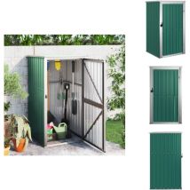 Abri à outils de jardin vert 88x89x161 cm acier galvanisé - Abri De Jardin - Abri Outil - Rangement Jardin - Cabane Jardin - Atelier Jardin