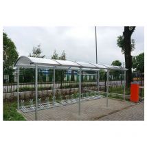 Azura Home Design - Abri à vélos zorza pour 15 vélos - 630 cm - Fixation: à fixer dans le béton