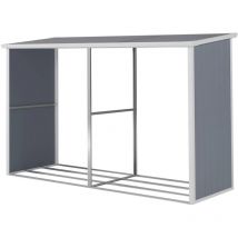 Habitat Et Jardin - Abri bûches résine 'Alexandre' - 3.38 m² - 302 x 112 x 190 cm - Gris