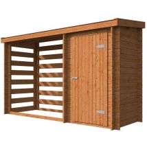 Touschalets - Abri bûches autoclave avec abri fermé Gladstone - 4.44m2