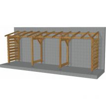Jardinatoire - Abri Bus 6m - Non Couvert - Sans fond - Cl3 Marron