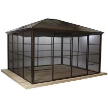 Sojag - Aluminium Pavillon Castel 10x12 incl. protection solaire