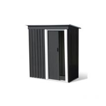 Abri de jardin 1,3 m² gris en acier galvanisé