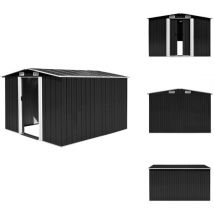 Abri de jardin 257x298x178 cm Métal Anthracite - Abri De Jardin - Abri Métallique - Abri Extérieur - Rangement Jardin - Cabane Jardin