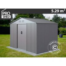 Dancover - Abri de jardin 2,77x1,91x1,92m ProShed , Aluminium Gris