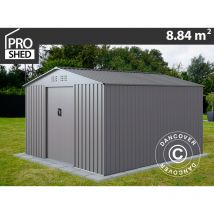 Dancover - Abri de jardin 2,77x3,19x1,92m ProShed , Aluminium Gris