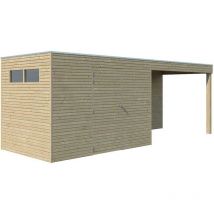 Gardenas - Abri de jardin 300 x 210 cm Qube Abri avec extension