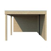 Gardenas - Abri de jardin 300 x 300 cm Qube Abri avec extension 593 x 300 cm et plancher