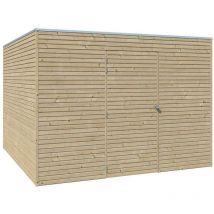 Gardenas - Abri de jardin 300 x 300 cm Qube Abri et plancher
