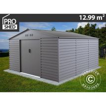 Dancover - Abri de jardin 3,4x3,82x2,05m ProShed , Aluminium Gris
