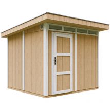 Abri de jardin à base de bois en panneaux lp SmartSide 6 m² - extérieures L294xL279xH237 cm Timbela M903- Couleur de peinture harvest honey