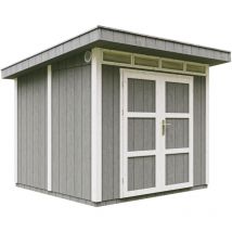 Abri de jardin à base de bois en panneaux lp SmartSide 6 m² - extérieures L294xL279xH237 cm Timbela M903A- Couleur de peinture cavern steel