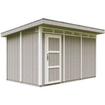 Abri de jardin à base de bois en panneaux lp SmartSide 9 m² - extérieures L412xL279xH237 cm Timbela M904- Couleur de peinture tundra grey