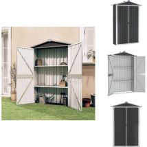 Abri de jardin Anthracite 116x45x175 cm Acier galvanisé - Abri De Jardin - Abri De Rangement - Abri Extérieur - Rangement Extérieur - Outillage