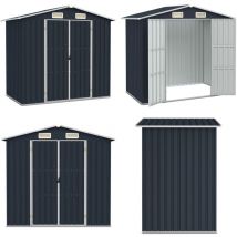Vidaxl - Abri de jardin Anthracite 205x129x183 cm Acier galvanisé - Abri De Jardin - Abri De Rangement - Abri Extérieur - Garage De Jardin