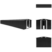 Abri de jardin Anthracite 257x990x181 cm Acier galvanisé - Abri De Jardin - Abri De Rangement - Outillage De Jardin - Meubles De Jardin - Acier
