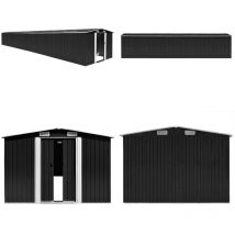 Vidaxl - Abri de jardin Anthracite 257x990x181 cm Acier galvanisé - Abri De Jardin - Abri De Rangement - Outillage De Jardin - Meubles De Jardin