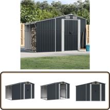 Abri de jardin anthracite 277x192,5x179 cm acier galvanisé - Abri De Jardin - Abri Métallique - Rangement Extérieur - Stockage Jardin - Outillage